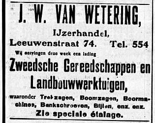 Anzeige van Wetering (1917)