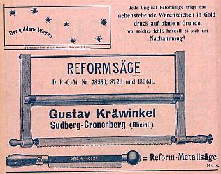 Anzeige Gustav Kräwinkel (1905)