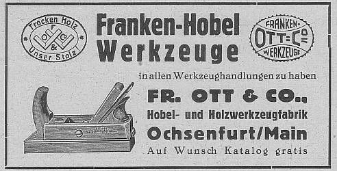 Anzeige Friedrich Ott (06.05.1938)